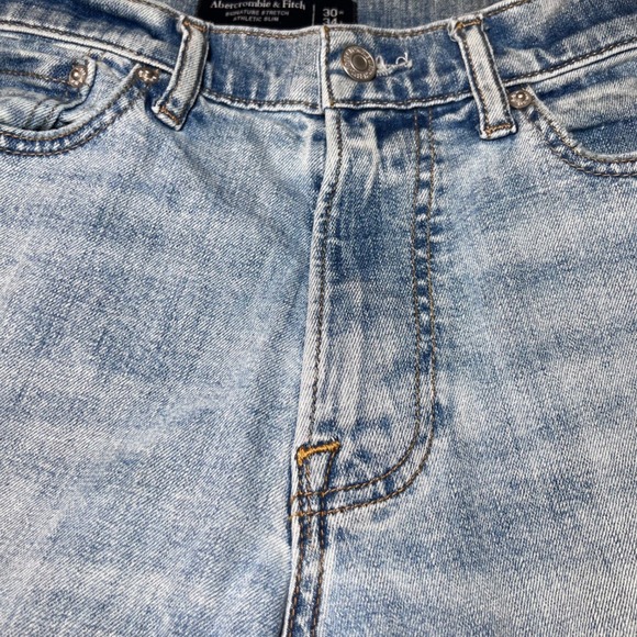 Abercrombie & Fitch Athletic Slim Jeans Mens Size 30x34 Signature Stretch Casual - Picture 16 of 16